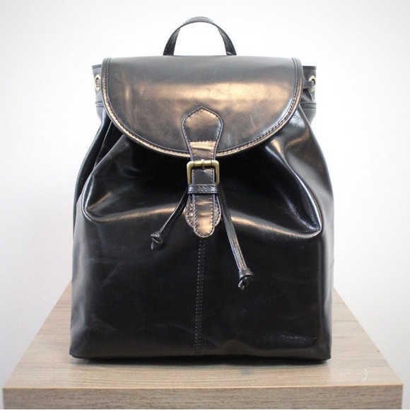 Vintage Polish Black Leather Backpack - Picture 5 of 5